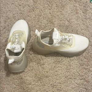 Steve Madden Chunky Heel Bedazzled White Sneakers